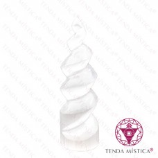 Selenite Torre Espiral 15 cm