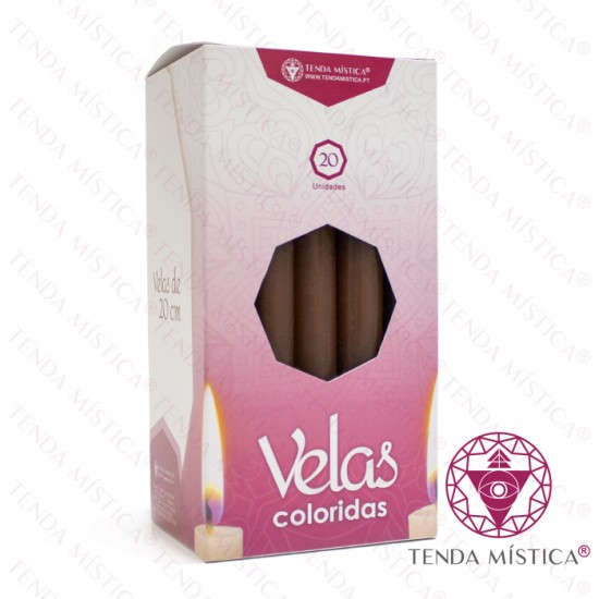 Velas 20cm Castanho