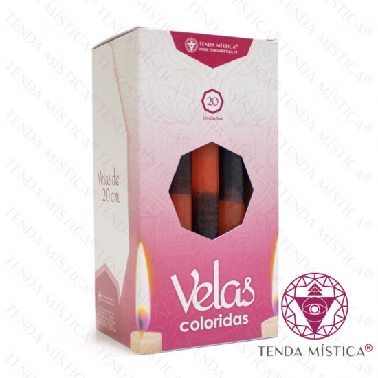 Velas 20cm Preto & Vermelho