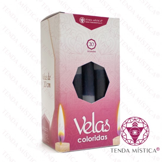 Velas 20cm Brancas & Pretas