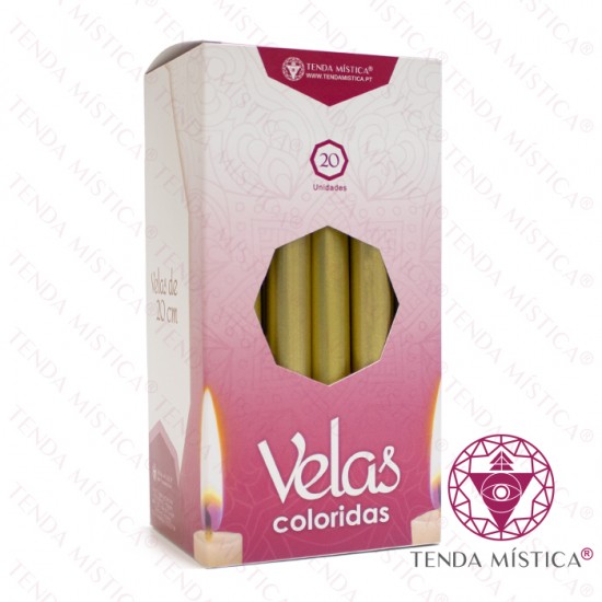 Velas 20cm Douradas