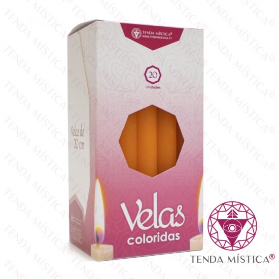 Velas 20cm Laranjas