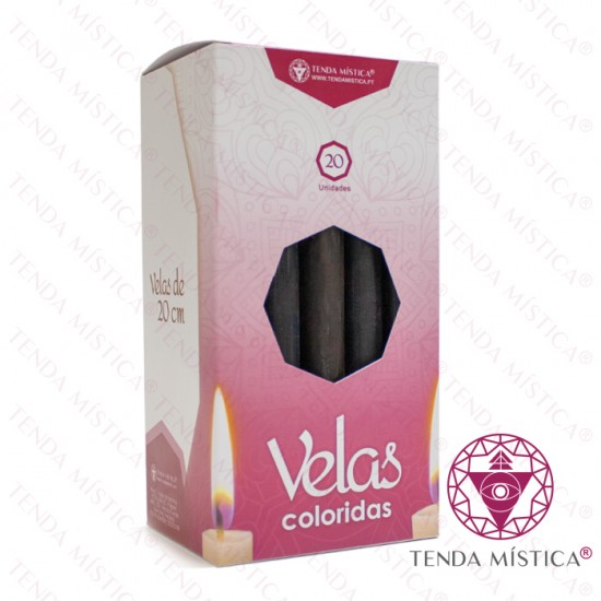 Velas 20cm Pretas