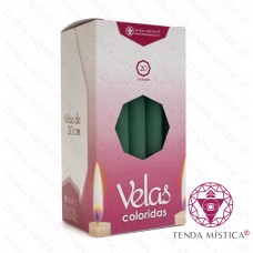 Velas 20cm Verdes