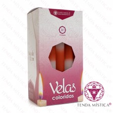 Velas 20cm Vermelho & Branco