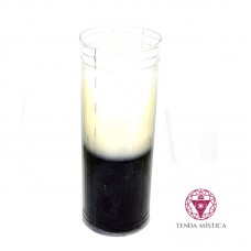 Vela copo - branca & preta