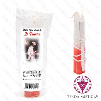 Vela Ritual Triplo Poder - Zé Pelintra