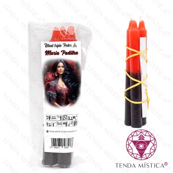 Vela Ritual Triplo Poder - Maria Padilha