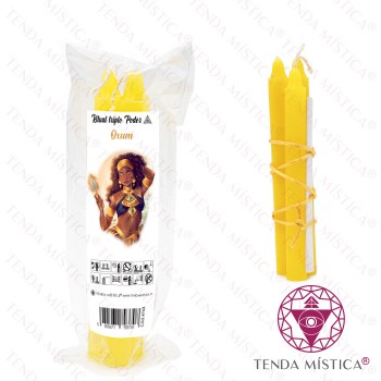 Vela Ritual Triplo Poder - Oxum