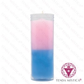 Vela copo - Cor de Rosa & Azul