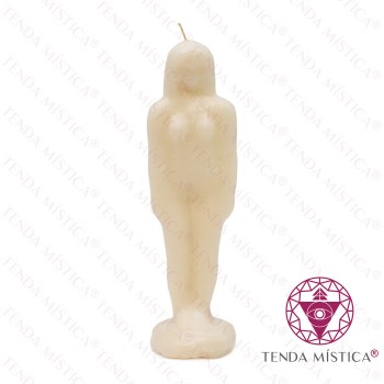 Vela Figura Mulher Branca
